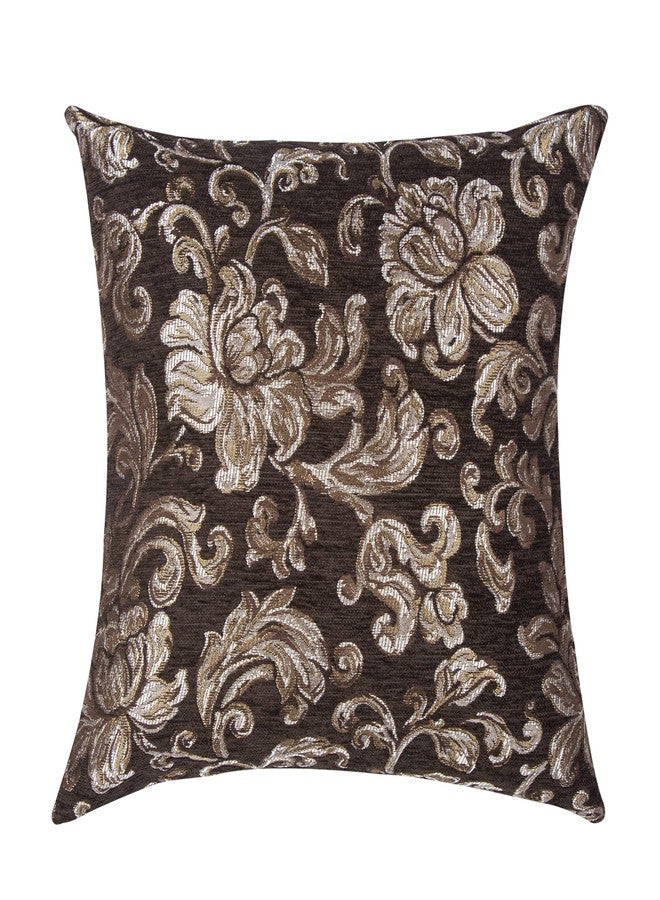 كازيمو طقم أغطية وسائد مستطيلة من قماش الجاكار من كازيمو، 5 قطع | مضاد للحساسية | قابل للغسل | أغطية وسائد أريكة ديوان لا تبهت، مناسبة لغرفة النوم وغرفة المعيشة (16 × 16 بوصة، لون قهوة) - Image 3