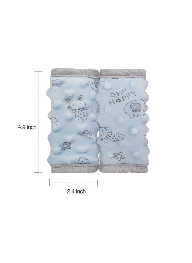 DODO NICI car seat Strap Cover for Baby, seat Belt Cover Cushion, Belt Pads fit Baby Carrier/Pushchair/Stroller, Cozy Peace Dotted Minky, Blue - Image 5