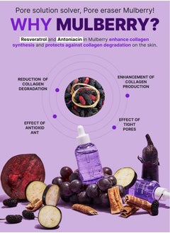 rootree Mulberry 5D Pore Refining Ampoule - Korean Skincare, Anti-Aging and Rejuvenating for Radiance and Elasticity, Vegan & Cruelty Free  - Image 4