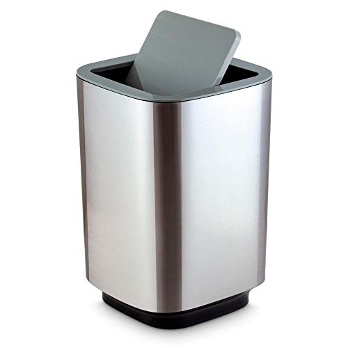 Freelance Windsor Polystyrene Dustbin for Home, Silver 5L - Flip Lid - For Kitchen, Bathroom, Bedroom, Office, Washroom, Toilet - Small Size Garbage Bin/Waste Basket/Dust Bins/Dust Bin/Trash Can - Image 2