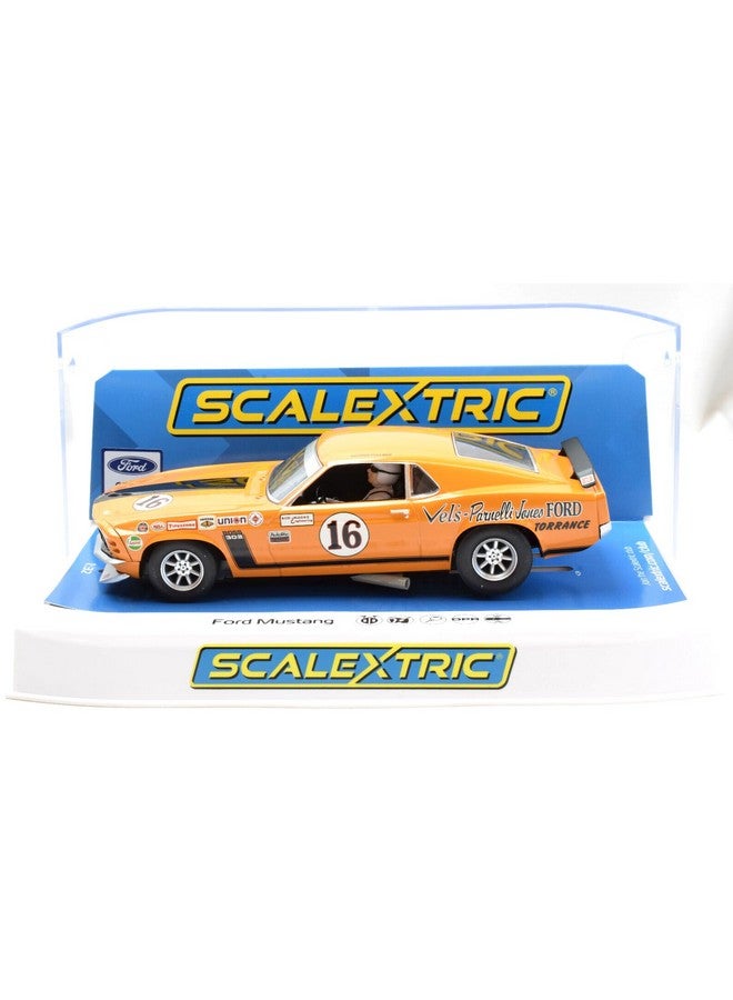 Scalextric Ford Mustang Boss 302 George Follmer #16 1:32 Analog Slot Race Car C4455 - Image 1