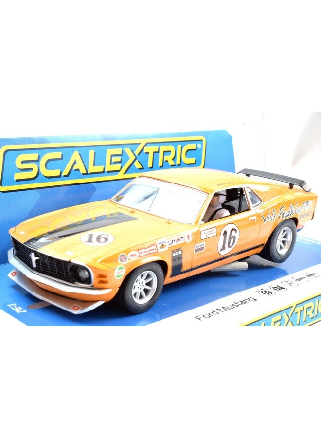 Scalextric Ford Mustang Boss 302 George Follmer #16 1:32 Analog Slot Race Car C4455 - Image 2