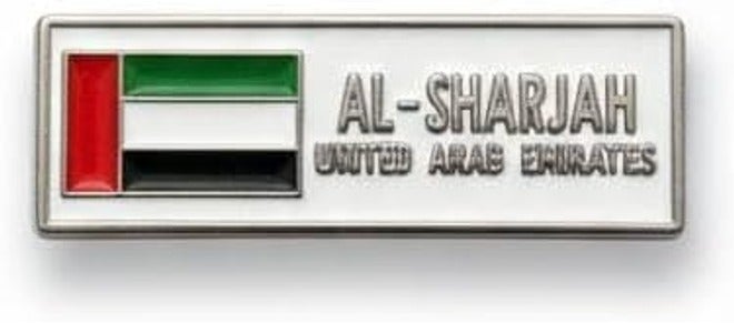 اكنور ملصق معدني من الشارقة، الإمارات لتزيين السيارة واللابتوب والباب والمنزل - Image 1