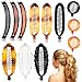 Chuangdi 12 Pcs Banana Clips Hair Clips for Women Classic Clincher Double Combs Large Fishtail Hair Banana Ponytail Holder 4 StylesMulticolored - Image 2
