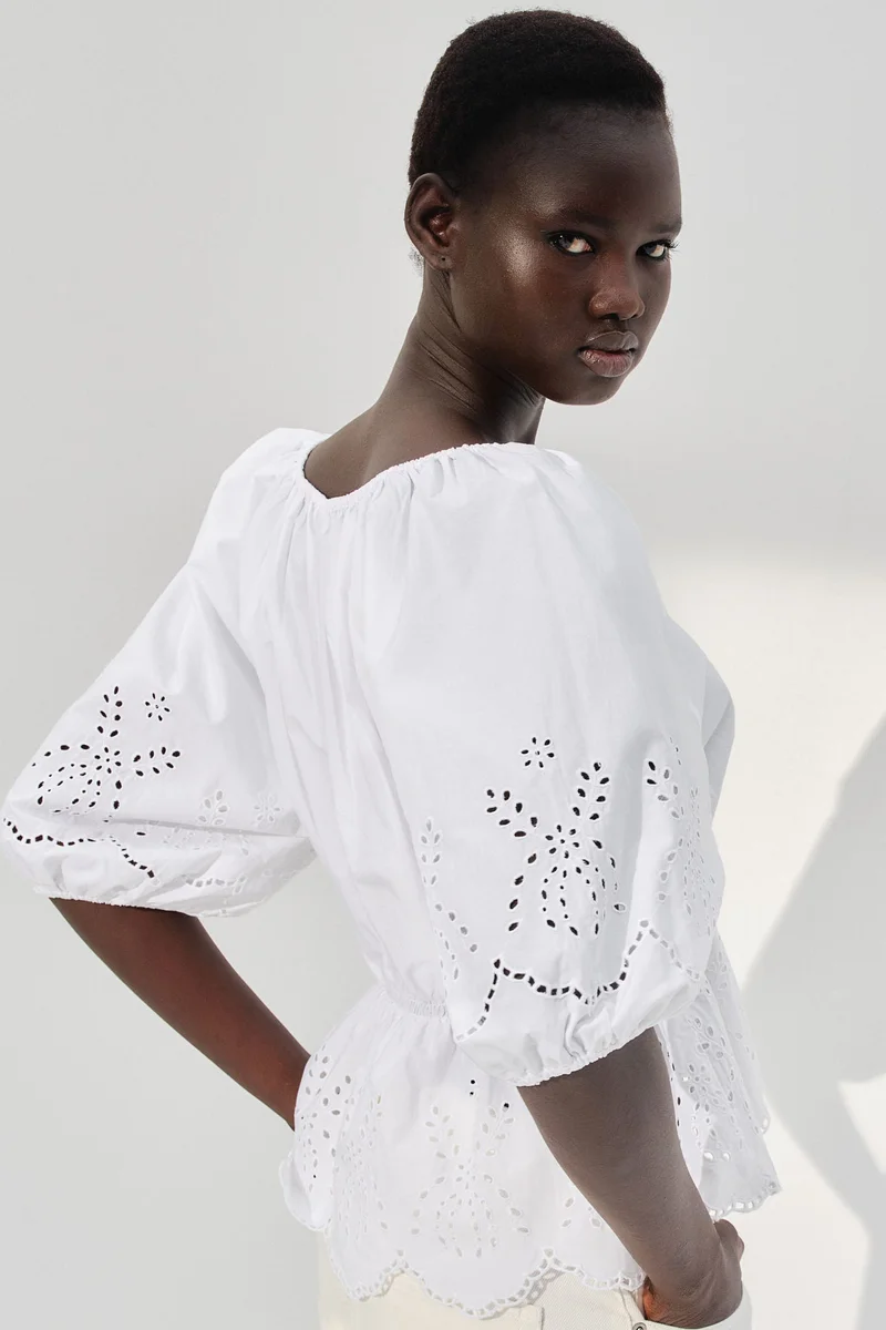 H&M Broderie anglaise blouse