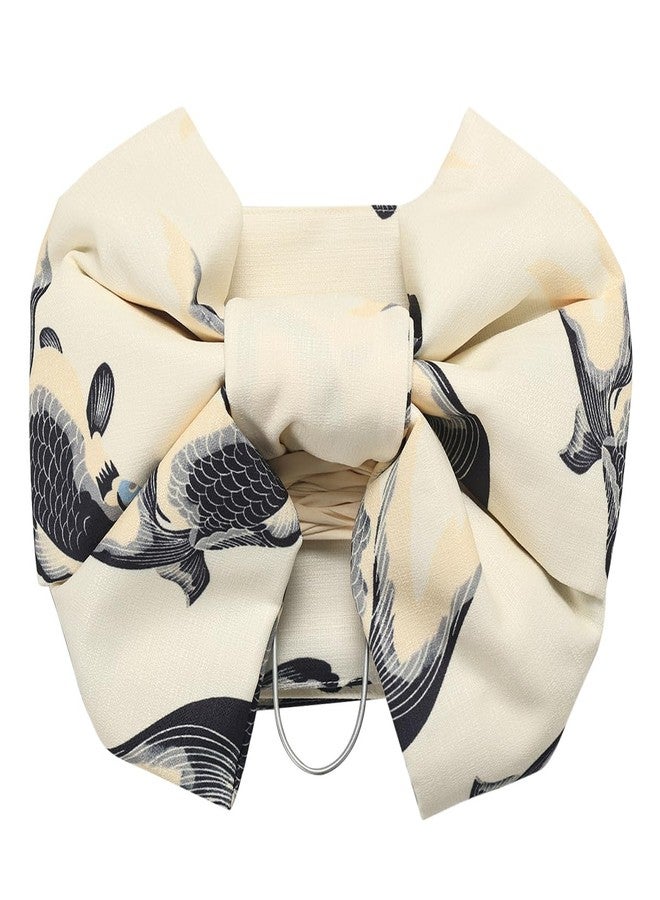 CAMDOM Japanese Kimono Belt Pre Tied Bow Sakura Obi Belt Sash Yukata Waistband Waist Flower - Image 1