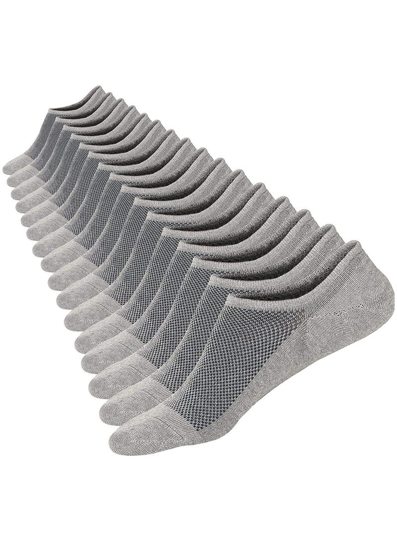 SYOSI Mens Ankle Athletic Socks Low Cut Breathable Running Socks Comfort Sports Trainer Socks Cotton Casual Non-Slip No Show Socks for Men and Women Invisible Crew Boat Socks EUR43-48 6Pairs - Image 2