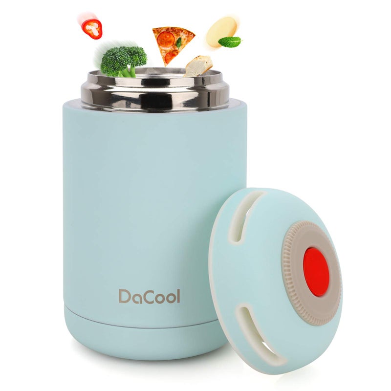DaCool Insulated Food Jar Food Thermo for Hot Food 16 oz Vacuum Stainless Steel Hot Food School Lunch Container for Kids Adult Keep Food Hot Warm Container for Picnic Office Outdoors,BPA Free,Blue - Image 1
