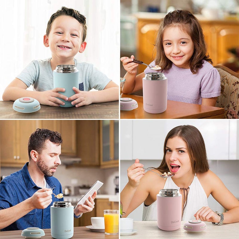 DaCool Insulated Food Jar Food Thermo for Hot Food 16 oz Vacuum Stainless Steel Hot Food School Lunch Container for Kids Adult Keep Food Hot Warm Container for Picnic Office Outdoors,BPA Free,Blue - Image 4