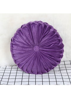 Nordic Round Velvet Cushion Decorative Pillow dark purple