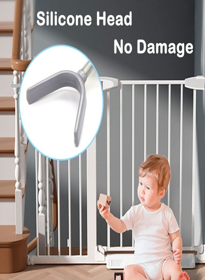 LhyBtm 2 Pack Baby Gate Y Spindle Rod M10 (10mm) Stair Banister Baby Gate Adaptors, Replacement Bolt Part for Baby & Pet Pressure Mounted Safety Gates, Baby Tension Gate Extender - Image 3