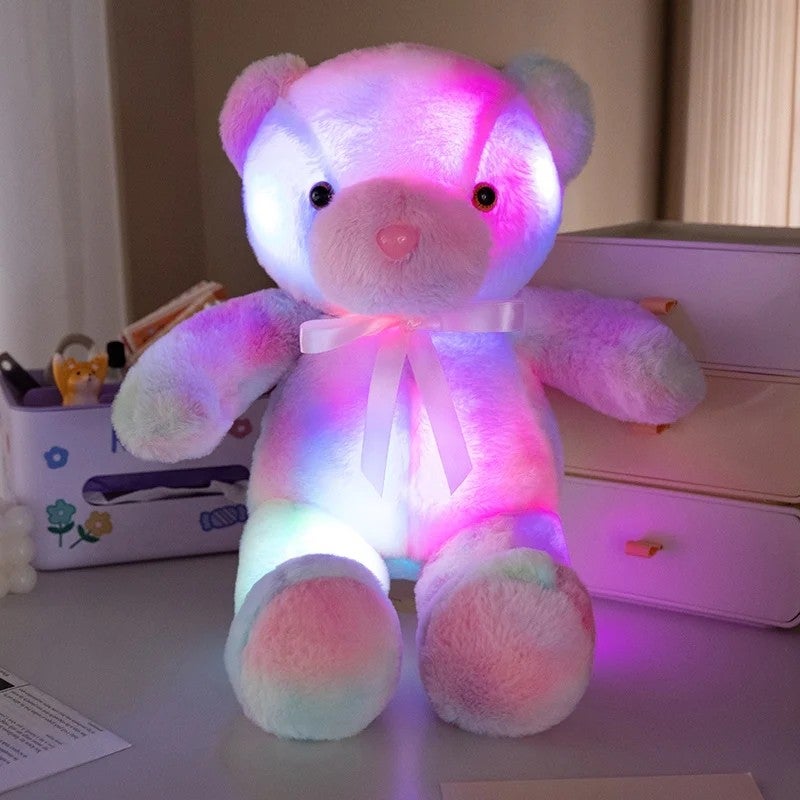Y&D 30cm40cm  Glowing Teddy Bear Plush Toy Electronic Luminous Light up Led Colorful Bear Stuffed Animal Doll Gift for Kids - Image 2