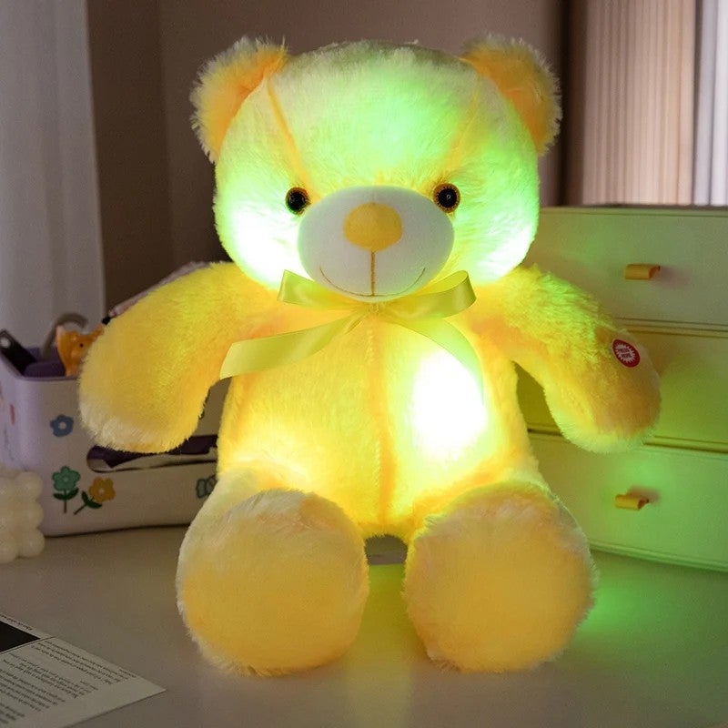 Y&D 30cm40cm  Glowing Teddy Bear Plush Toy Electronic Luminous Light up Led Colorful Bear Stuffed Animal Doll Gift for Kids - Image 3