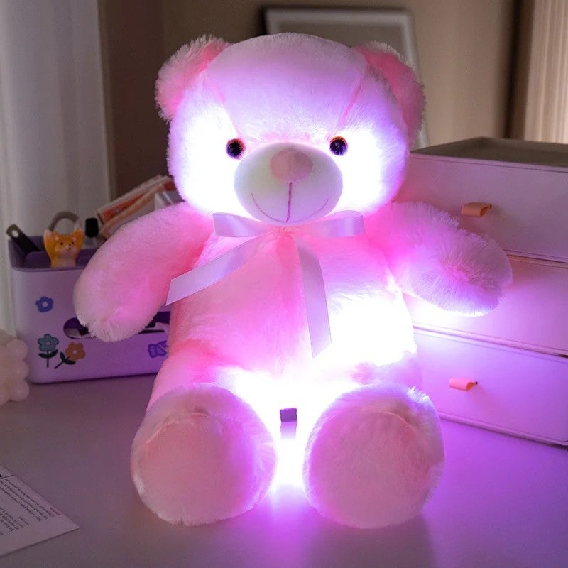 Y&D 30cm40cm  Glowing Teddy Bear Plush Toy Electronic Luminous Light up Led Colorful Bear Stuffed Animal Doll Gift for Kids - Image 1