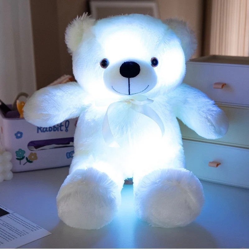 Y&D 30cm40cm  Glowing Teddy Bear Plush Toy Electronic Luminous Light up Led Colorful Bear Stuffed Animal Doll Gift for Kids - Image 4