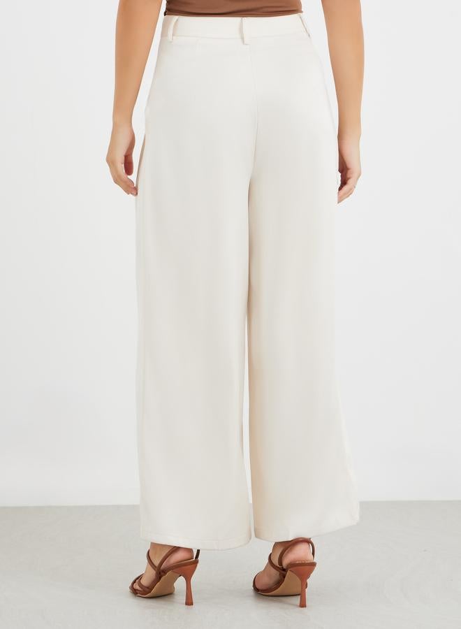 Styli Mid Rise Wide Leg Pleated Pants - Image 4