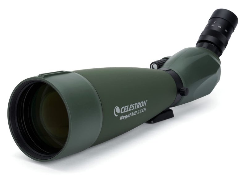 Celestron Regal M2 100ED Spotting Scope – ED Glass for Hunting, Birding and Outdoor Actvities – Phase and Dielectric Coated BaK-4 Prism – Fully Multi-Coated Optics – Dual Focus – 22-67x Zoom Eyepiece - Image 1