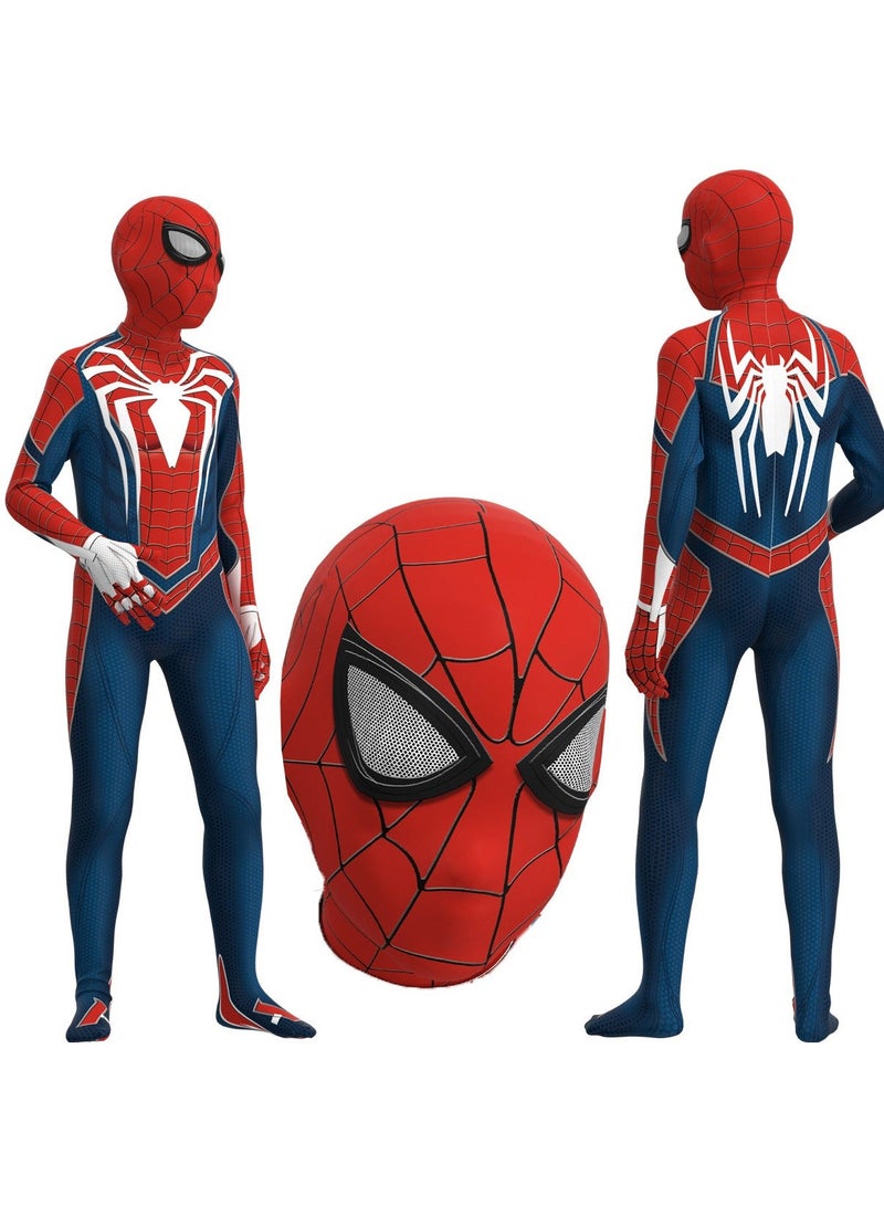Men Costume Bodysuit, 3D Style Superhero Cosplay Jumpsuit, Spandex Jumpsuit with Printed Design, Cosplay Halloween Costume for Kids - Image 1