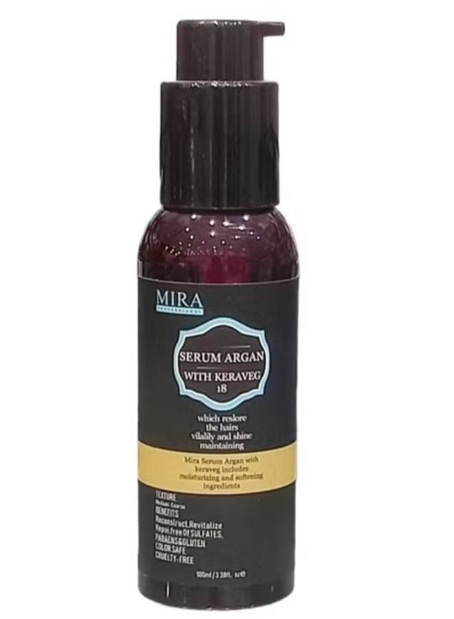 ميرا سيروم ميرا بزيت الارجان وكيرافاج 18لترطيب وتغذية واعادة حيوية الشعر 100 مل