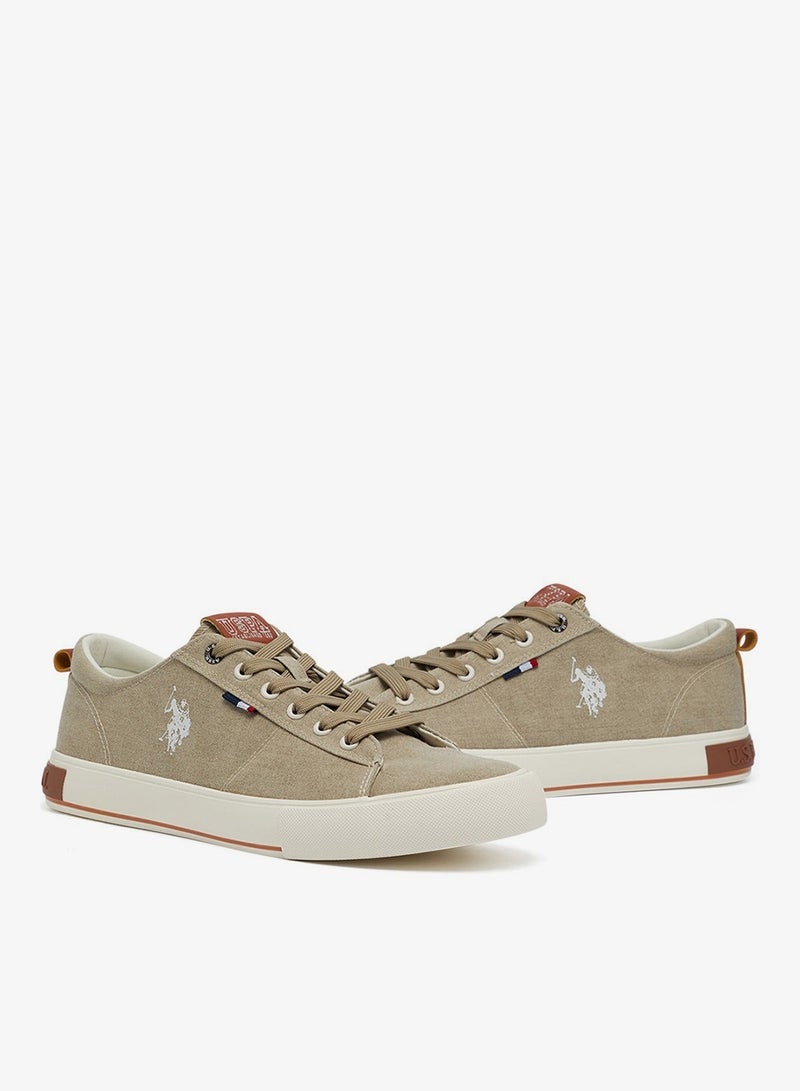 يو اس بولو اسن سنيكرز رجالي بيج كانفاس خفيف - Image 3