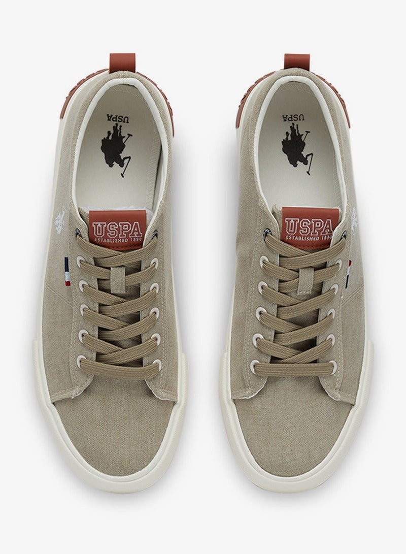 يو اس بولو اسن سنيكرز رجالي بيج كانفاس خفيف - Image 4