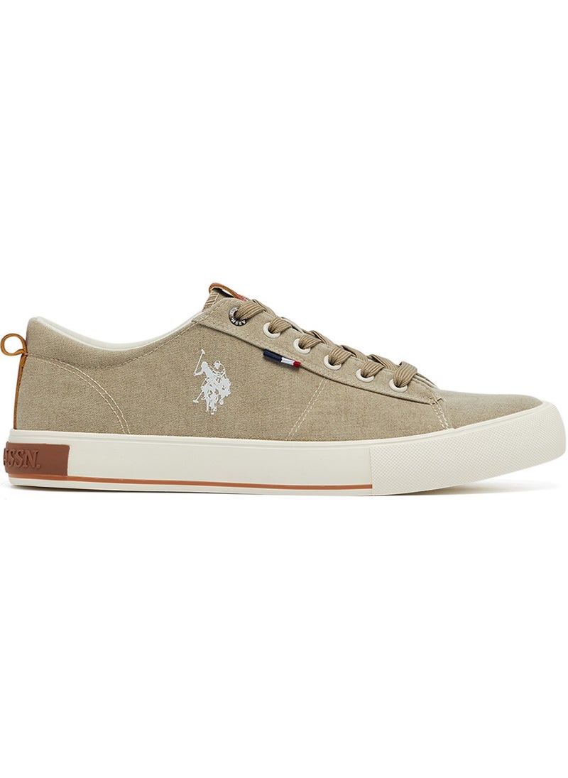 U.S. Polo Assn. Men's Beige Low-Canvas Top Sneakers - Lightweight  - Image 1