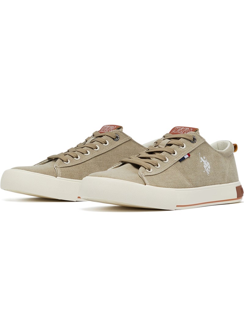 U.S. Polo Assn. Men's Beige Low-Canvas Top Sneakers - Lightweight  - Image 2