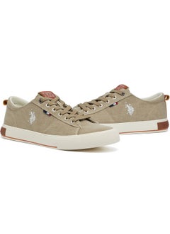 U.S. Polo Assn. Men's Beige Low-Canvas Top Sneakers - Lightweight  - Image 3