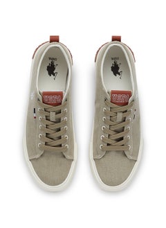 U.S. Polo Assn. Men's Beige Low-Canvas Top Sneakers - Lightweight  - Image 4