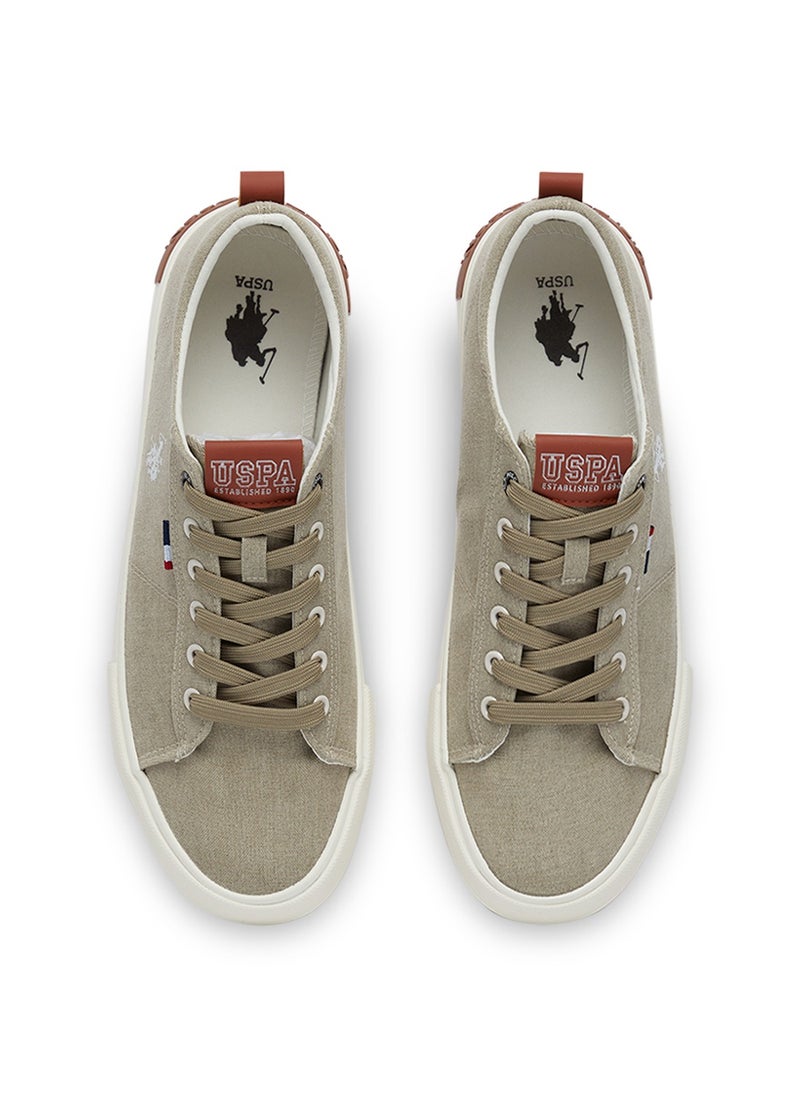 U.S. Polo Assn. Men's Beige Low-Canvas Top Sneakers - Lightweight  - Image 4
