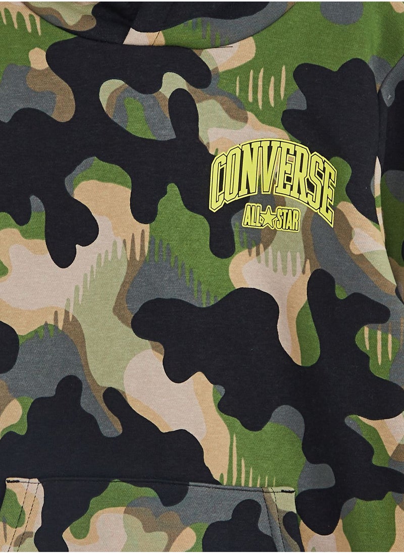 CONVERSE - Youth Camo Aop Fleece Hoodie - Image 1