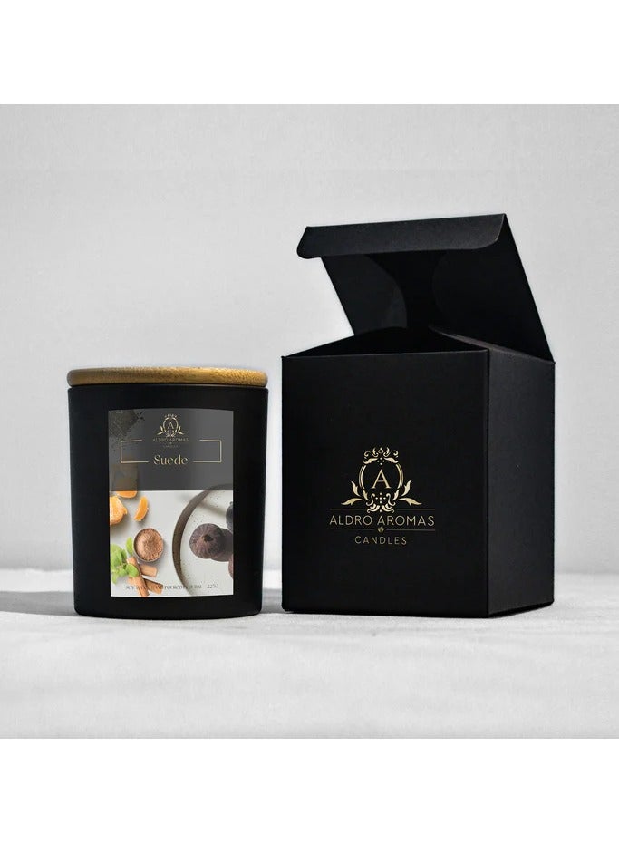Aldro Aromas Scented Candel in Jar Long Lasting Fragrance-Suede 225 Grams - Image 2