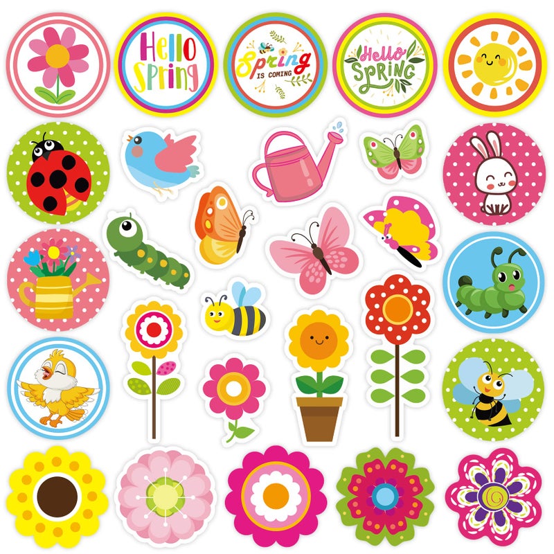 Joy Bang 344 Pcs Spring Stickers for Kids Flowers Stickers Butterfly Bug Animal Nature Sticker for Water Bottles Laptops Cards Envelopes School Classroom Spring Party Favors Supplies Gifts - Image 1
