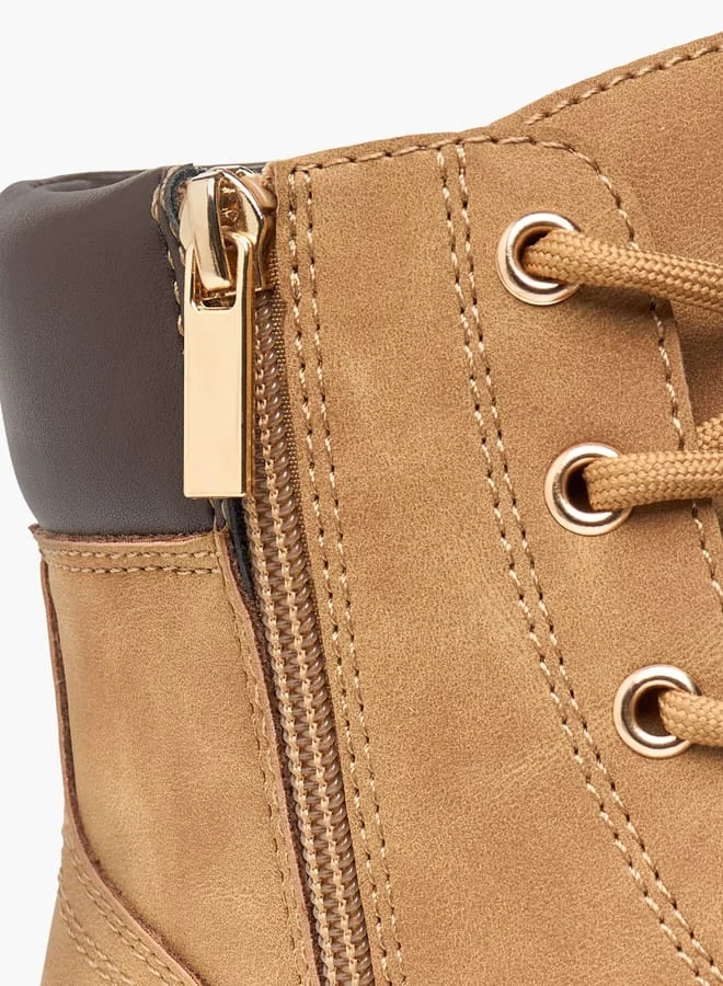 فلورا بيلا من شو إكسبرس Women's Pand Zippered Ankle Boots with Chunky Sole
