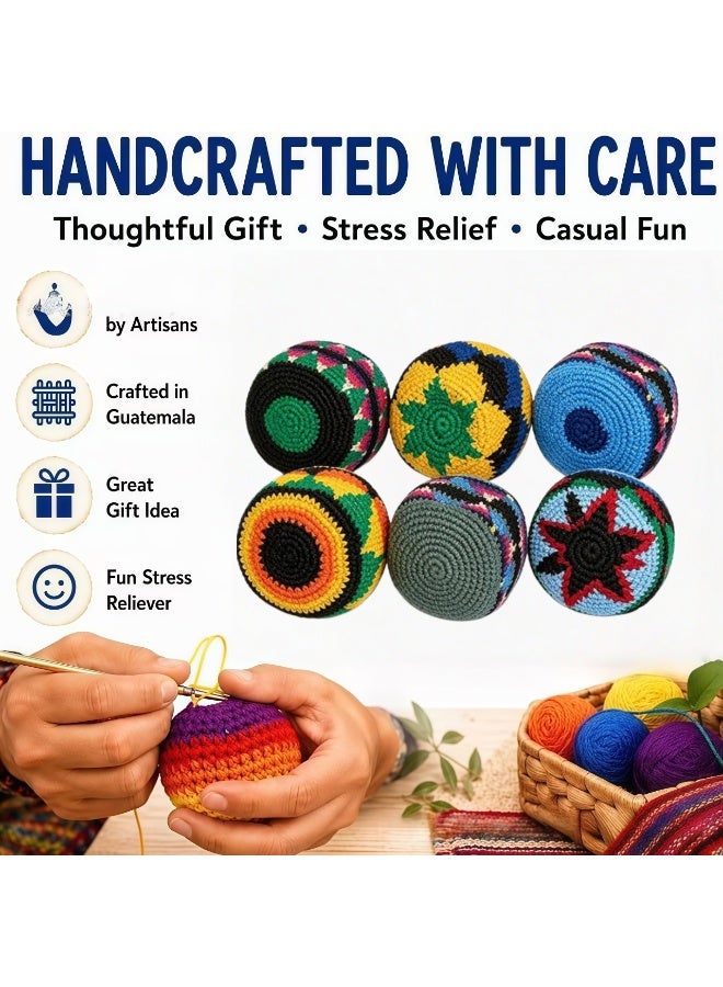 Dowmoo 6 Hand-woven Colorful Patterned Beanbag Set - Children's Holiday Gift, Beanbag Toy, Indoor and Outdoor Throwing Game, Perfect Holiday Gift for Boys and Girls Aged 3-10 - Image 2