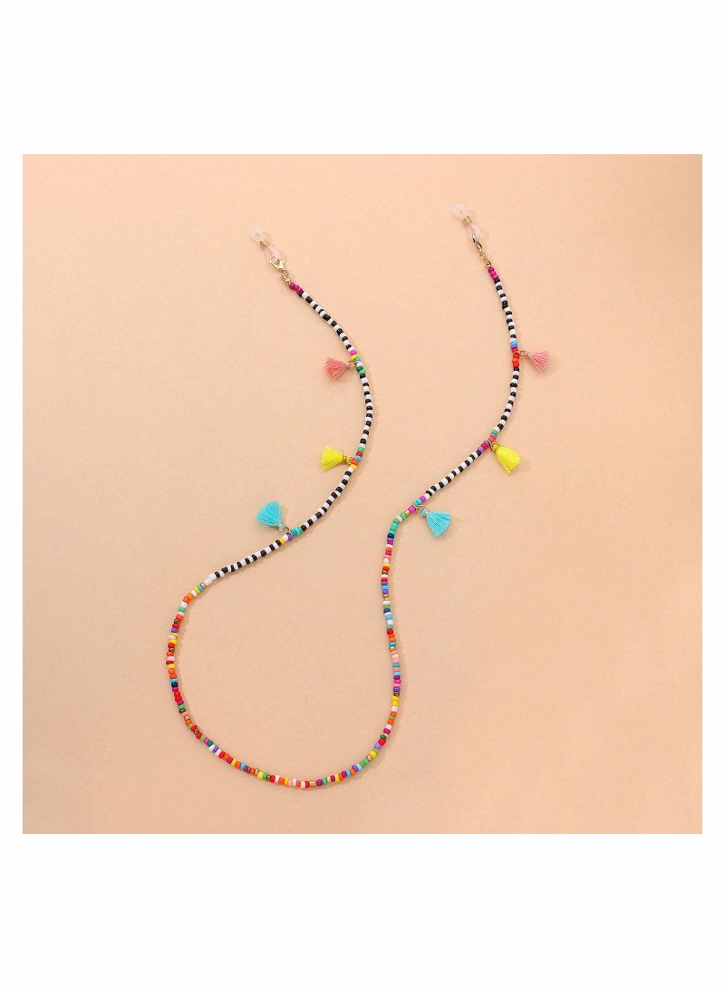 KASTWAVE Colorful Beaded Eyeglass Chain Sunglass Holder Strap Eyeglass Necklace Chain Cord for Women - Image 3