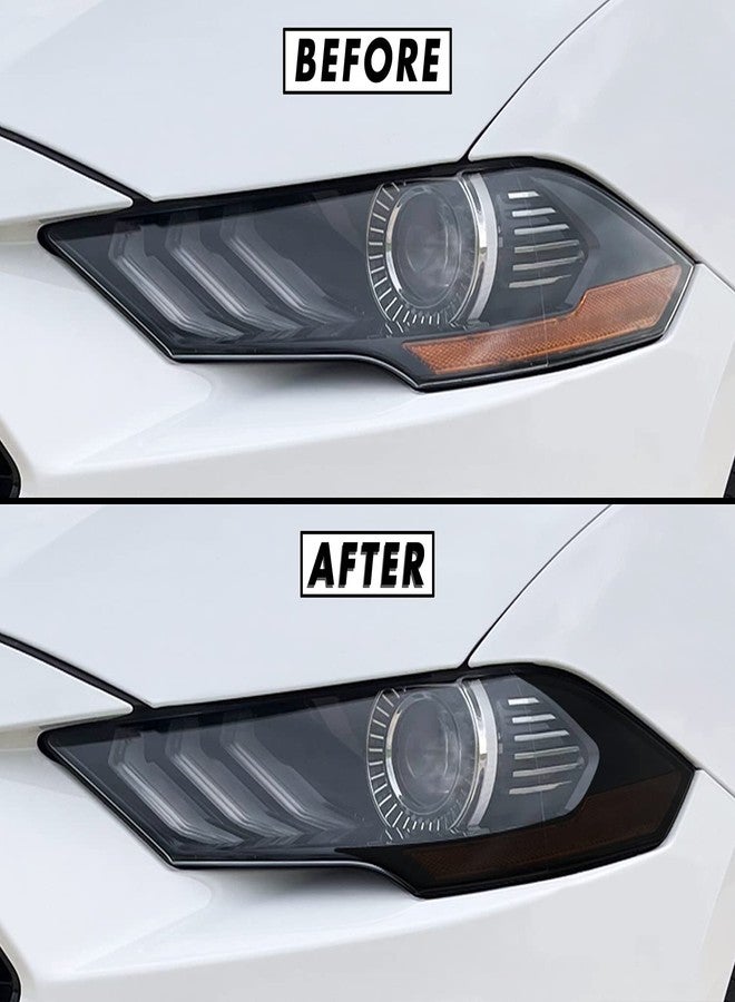 SlickMod PreCut Vinyl Smoke Tint for 2018-2021 Ford Mustang Headlight (2. Headlight Sidemarker, 20% Dark Smoke) - Image 1