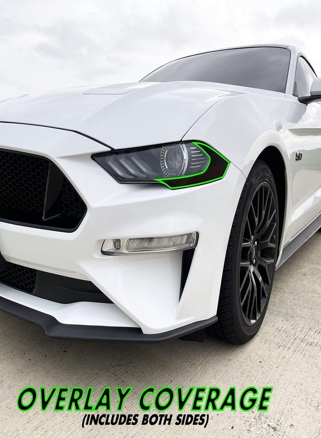 SlickMod PreCut Vinyl Smoke Tint for 2018-2021 Ford Mustang Headlight (2. Headlight Sidemarker, 20% Dark Smoke) - Image 2