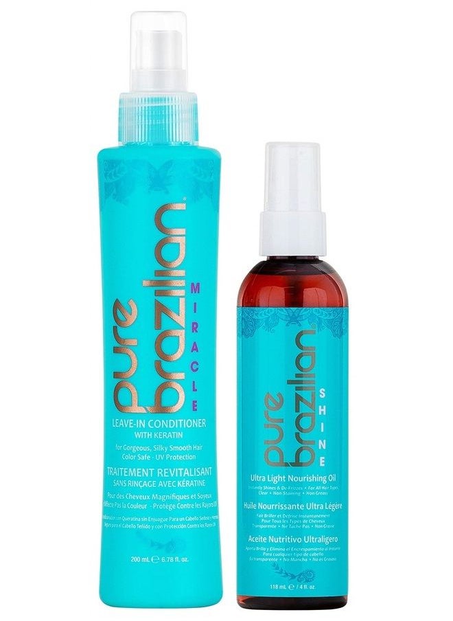 Pure Brazilian PURE BRAZILIAN - Leave-in Conditioner & Ultra-Light Nourishing Oil  - Image 1