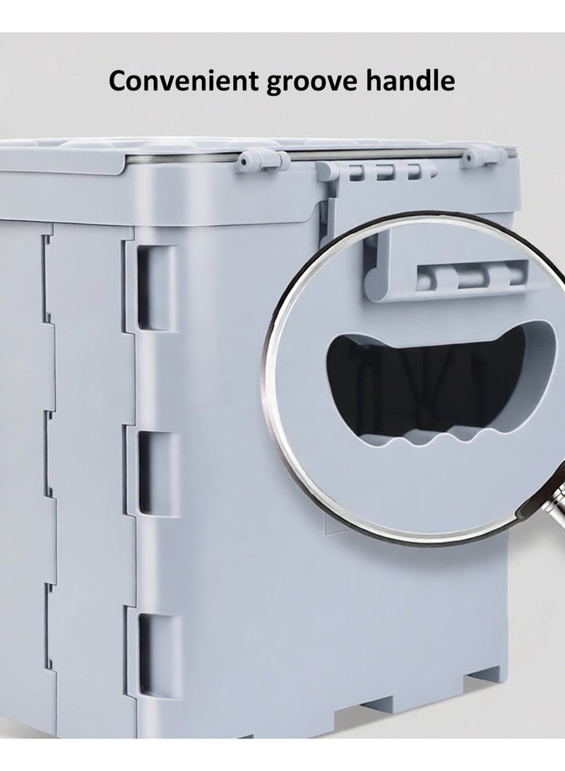 YY-Recheer Portable Folding Toilet with Lid, ABS Travel Mobile Toilet Potty for Car, Hiking, Trips, Boat, Beach - Image 4