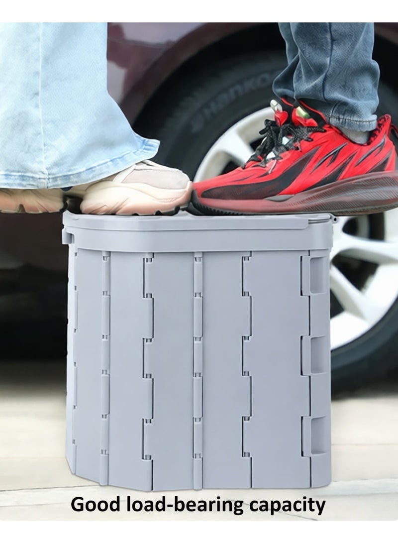 YY-Recheer Portable Folding Toilet with Lid, ABS Travel Mobile Toilet Potty for Car, Hiking, Trips, Boat, Beach - Image 3