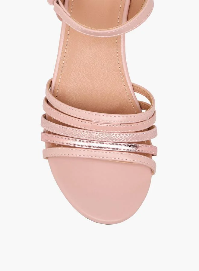 Flora Bella By Shoexpress PINK Girls Strappy Block Heel Sandals for Women | Best Price UAE