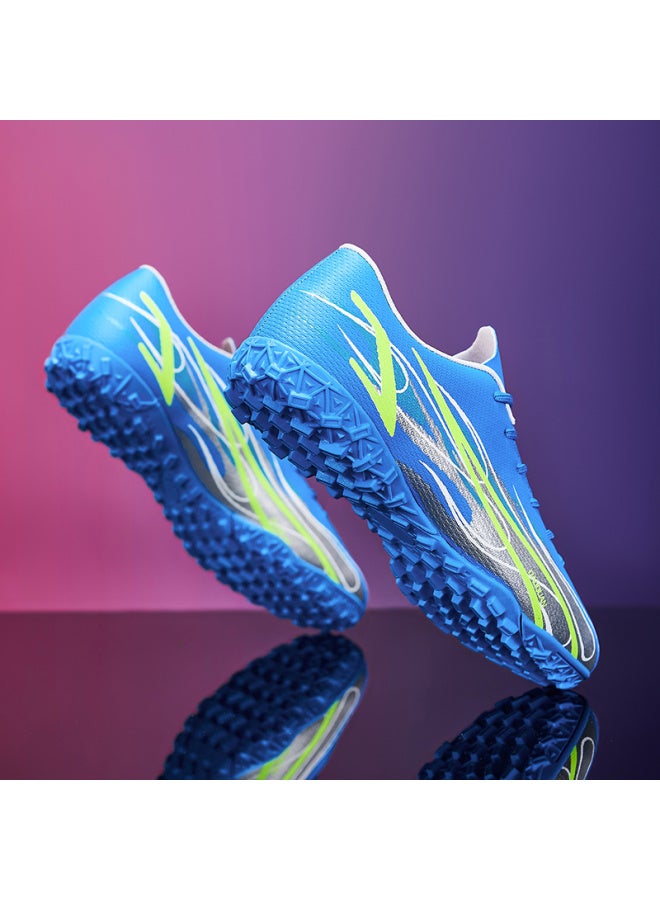 Falcon Boys' Football Shoes with Broken Nails - Blue, Spiked Training & Game Shoes for Kids