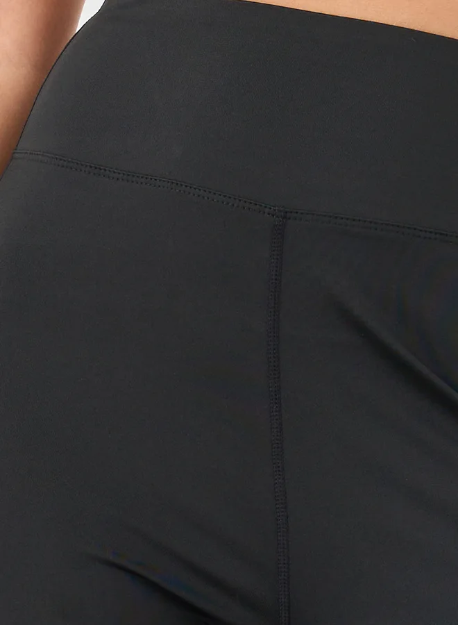 Styli Contour Effect Stitch Detail Flared Leggings