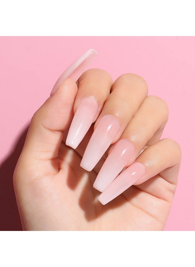 AIMEILI AIMEILI Hema Free Rubber Base Gel For Nails, Soak Off U V LED Clear Sheer Gel Nail Polish, 4 in 1 Nail Strengthen/Enhance/Base Coat/Color Gel Polish Set Of 6pcs X 10ml - Kit 44  - Image 5