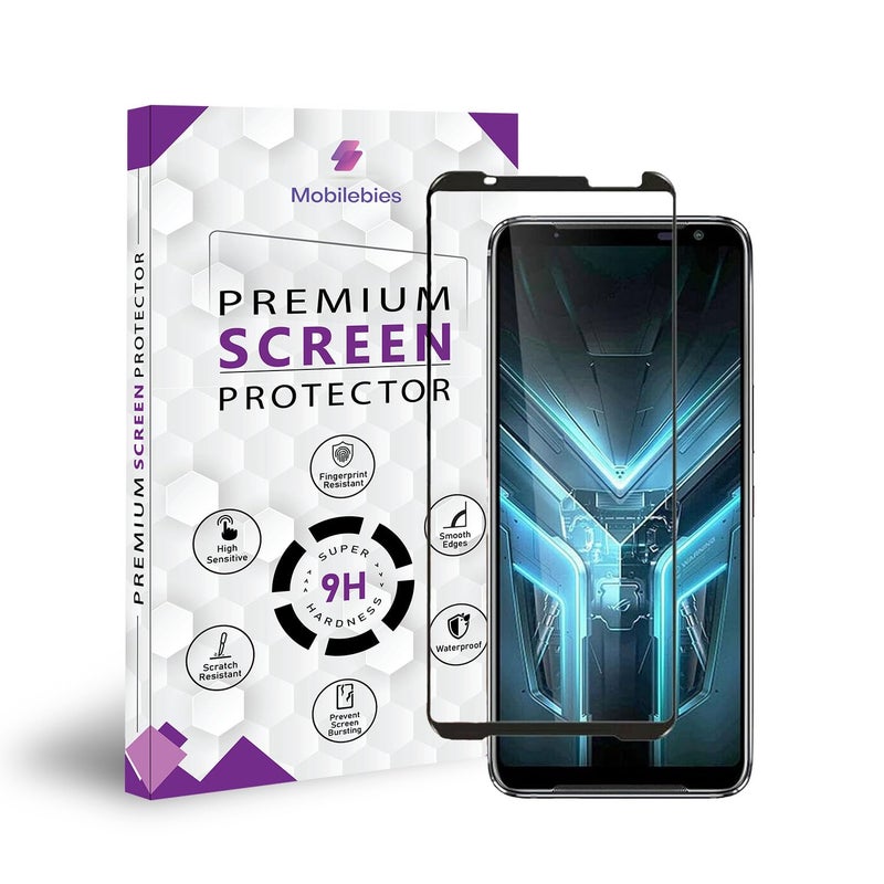 Mobilebies Premium Tempered Glass Screen Protector Guard For Asus ROG 5Pro (6.78 Inch, Pack of 1) | Edge to Edge Coverage With Easy to installation kit - Image 1