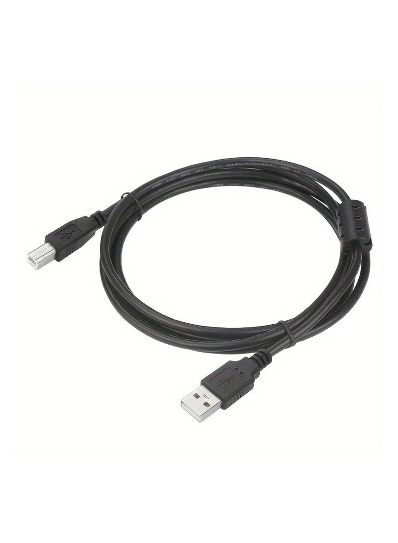 USB 2.0 Printer Cable 3M (A-Male to B-Male) – High-Speed Scanner  Hard Drive Cord for HP, Canon, Epson, Brother, Samsung, Dell, Lexmark, Xerox Printers – Durable Black Cable for Piano  DAC Devices - Image 2