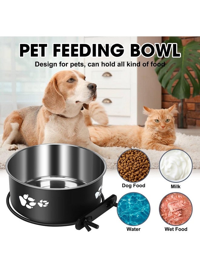 ShineMe Kennel Water Bowl Hanging, Shineme 2 Pack Stainless Steel Food And Water Bowl For Dog Cage, Crate, Kennel Bowls Mountable For Medium And Small Dogs, Cats, Pets (6.2X2.6” & 5.5X2.4”) - Image 5