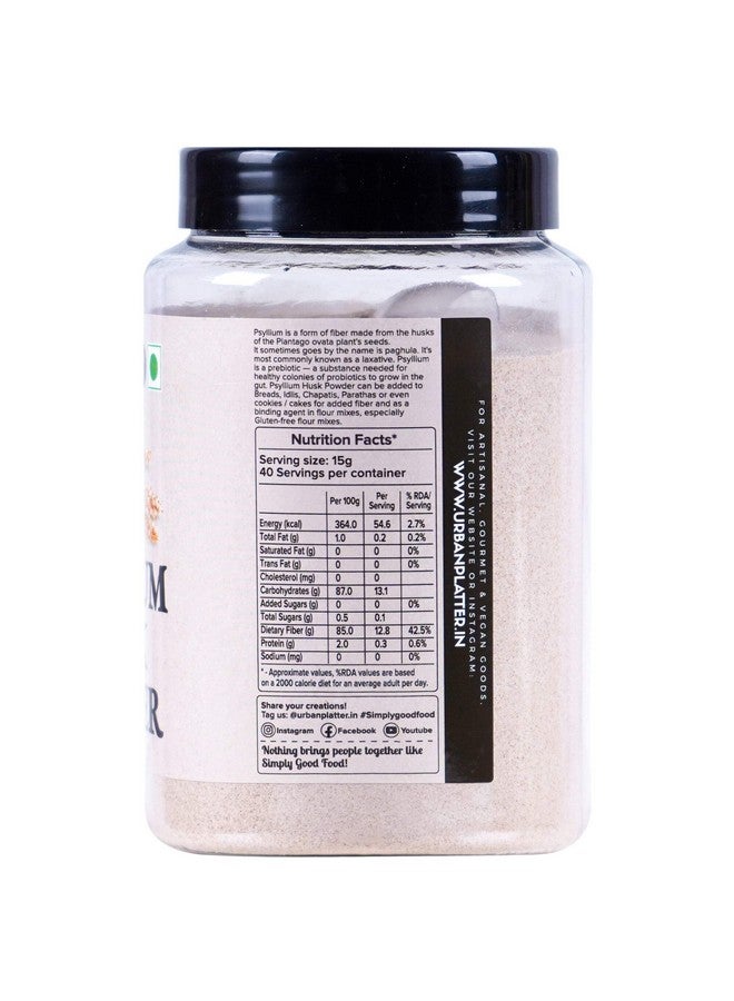 Urban Platter Psyllium Husk Powder (Isabgol Atta), 600g (Rich in Dietary Fibre | Supports Digestive Health | Ideal for Baking & Gut Wellness) - Image 4