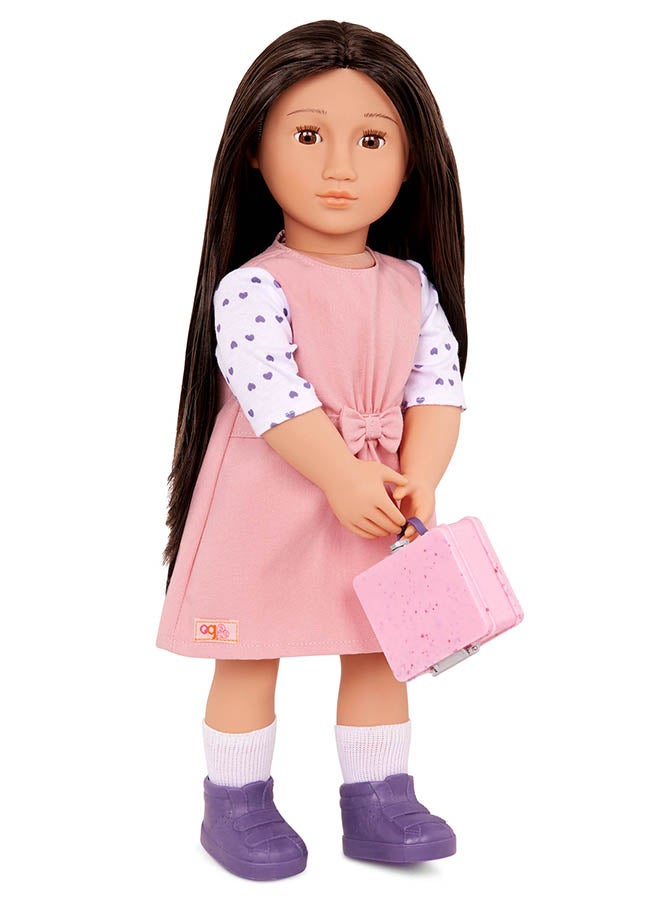Our Generation Fashionable 18-inch Girl Doll with School Uniform, Gifting Toys, Age 6+ years, Character-Lin - Image 2